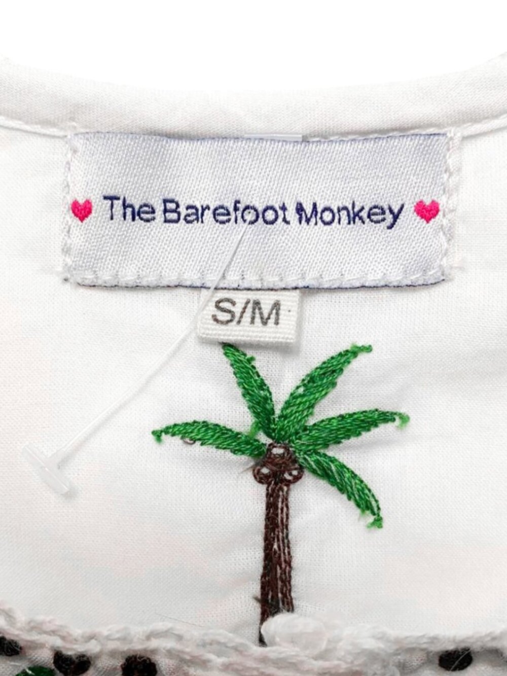 THE BAREFOOT MONKEY Embroidered Palm Tree Popover Top - Picture 8 of 8